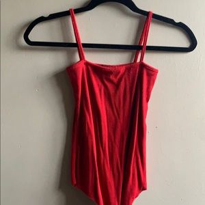Red body suit